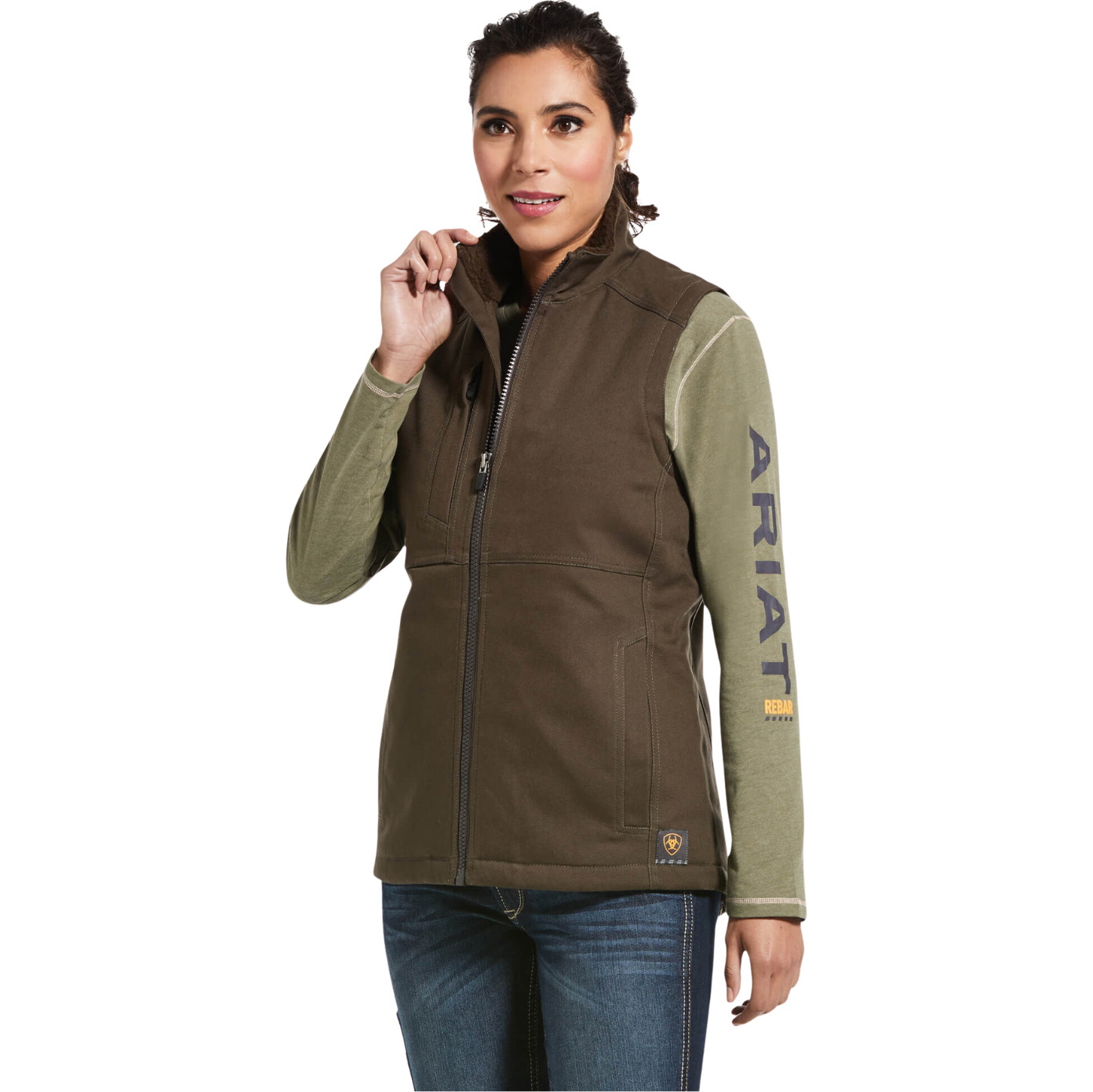 2026 Ariat Womens Rebar Duracanvas Insulated Vest 10032920 - Wren